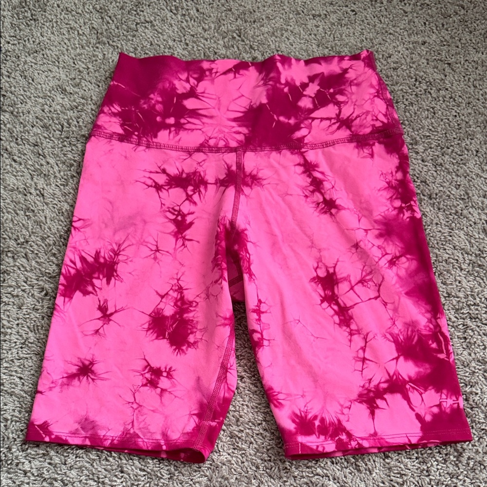 Electric & Rose Pink Tie-Dye Bike Shorts